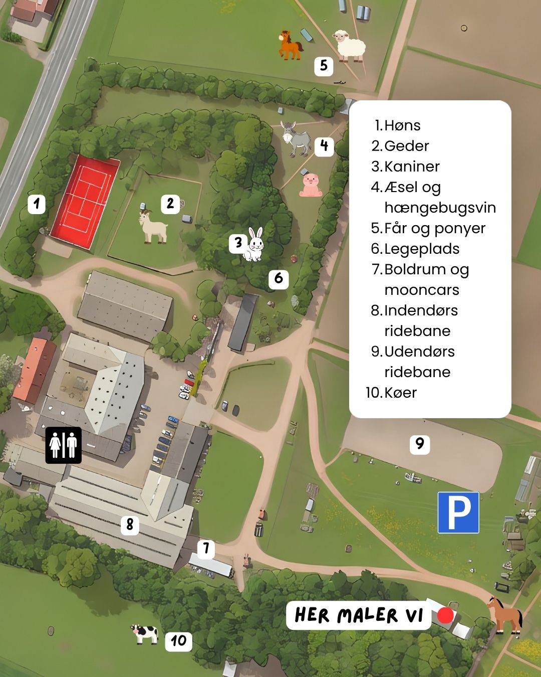 Oversigtskort over gården